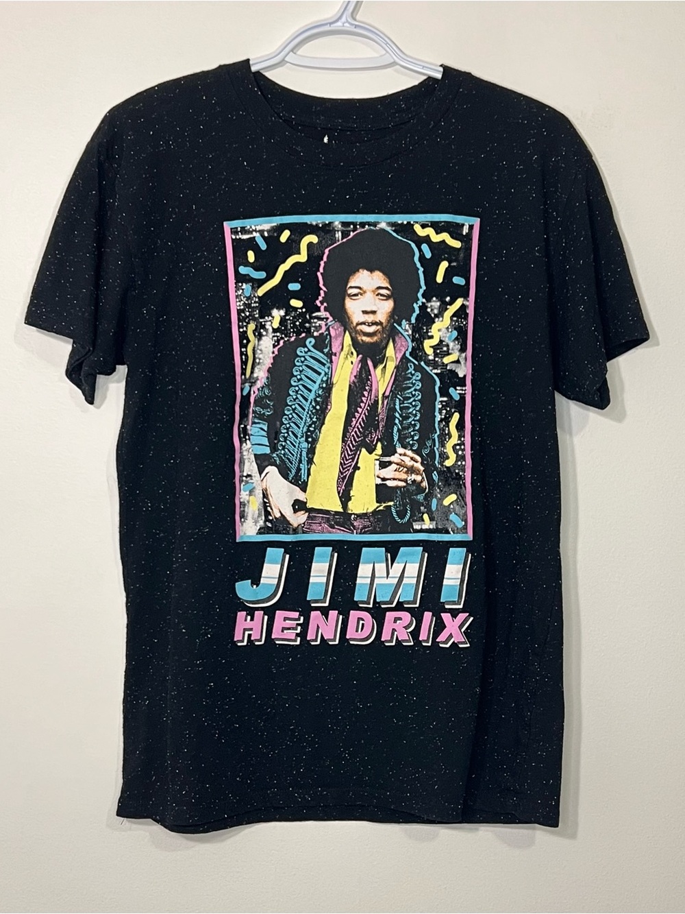 Jimi Hendrix Rockin Artwork Mens T-Shirt - Size Small
